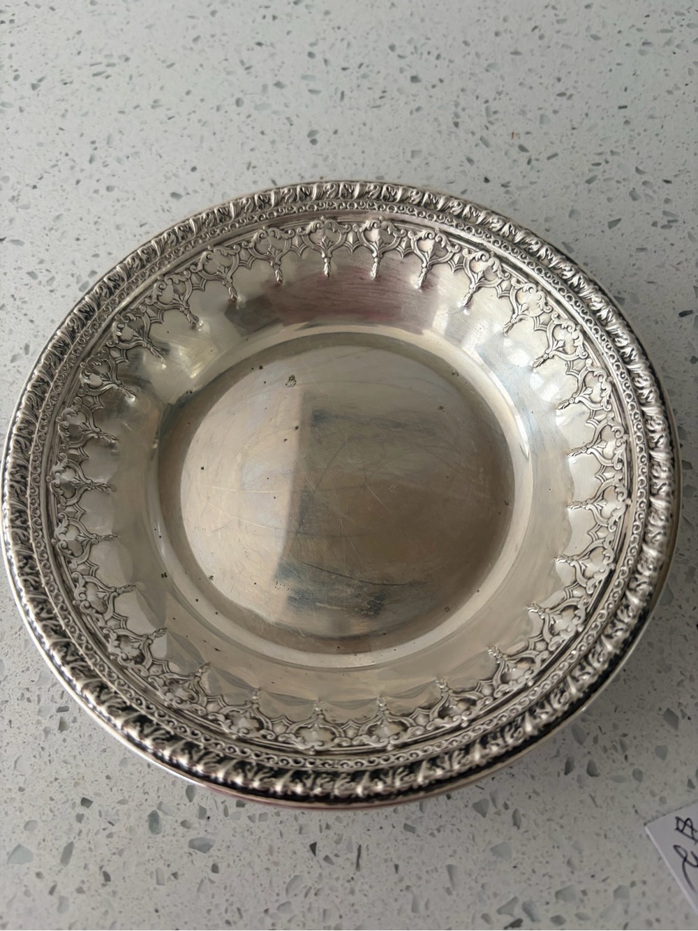 Vintage Reed & Barton EPNS Silverplate Ornate Serving Bowl #1202, 6-1/4” approx